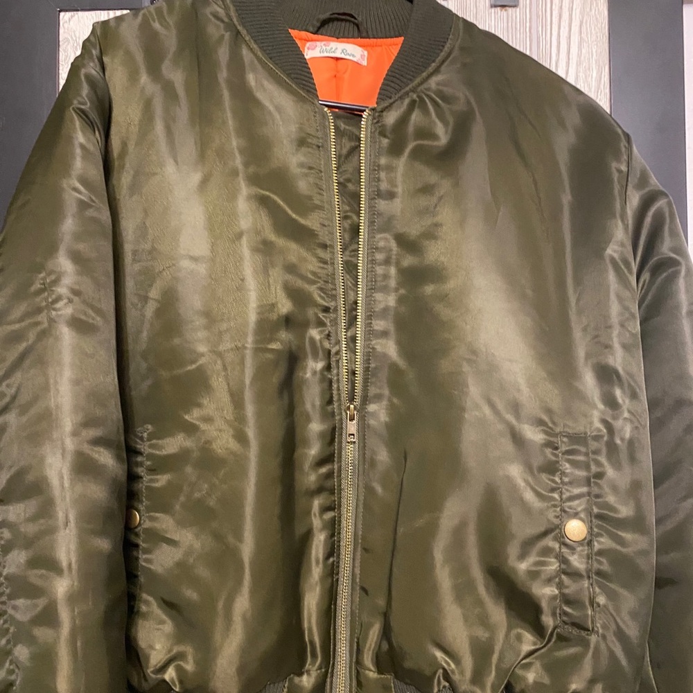 Green Bomer Jacket